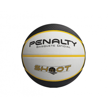 BASKETBALOVÝ MÍČ SHOOT NAC VI bílá-černá-žlutá 