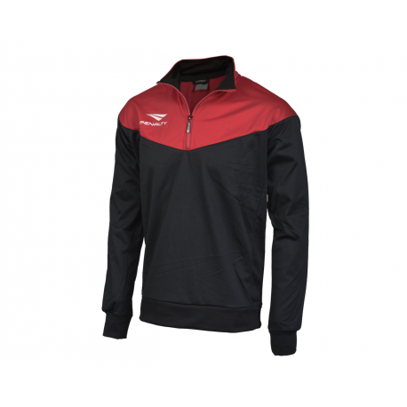 HALFZIP MATIS  black - red  XXL